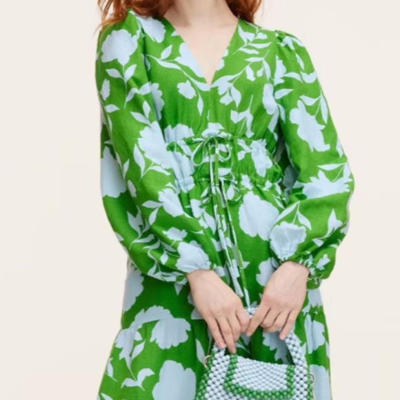 Kate Spade New York x Target Linen Long Sleeved Maxi Dress - Picture 1 of 8